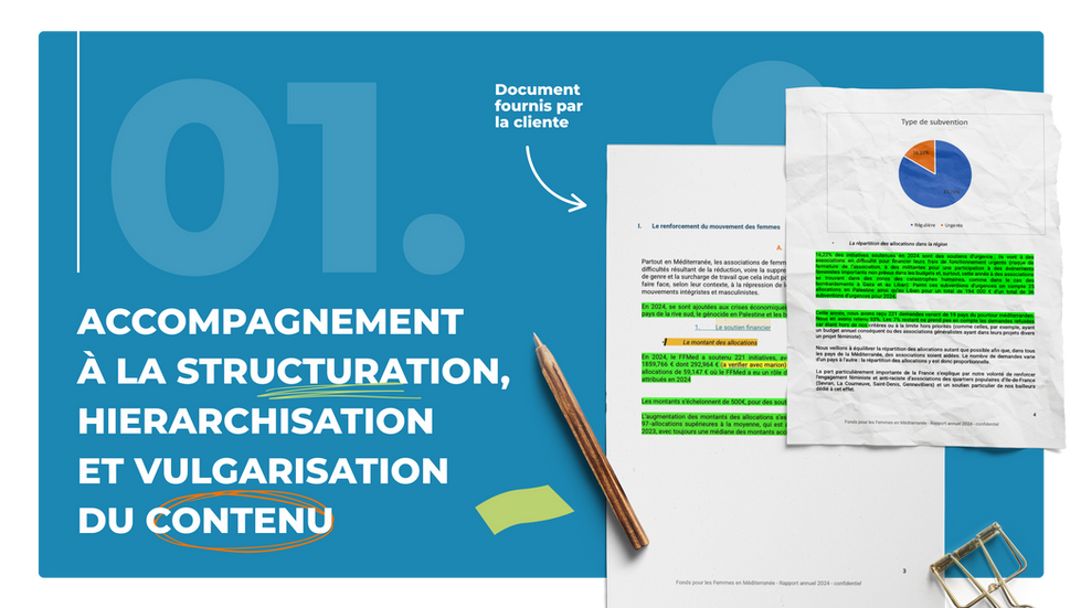 Document fournis par la cliente, accompagnement, structuration, optimisation, contenu, agence-intrepide.