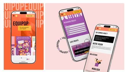 Webdesign du nouveau site de Equipop, par l'agence Intrépide.