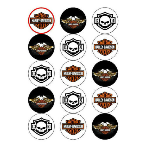 15 x Harley Davidson Edible Cupcake Toppers | Topper For Cakes