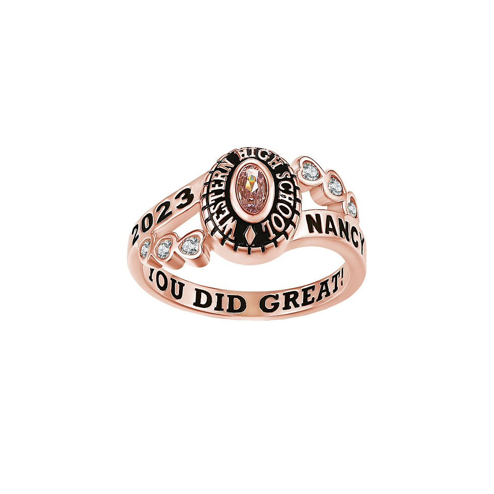 Thumbnail: Customized Sterling Silver Womwn's High School Class Ring