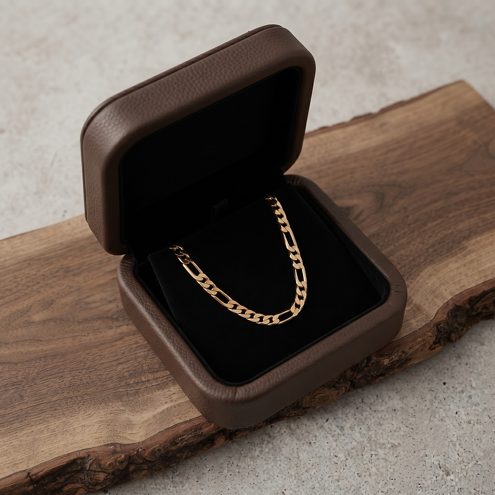 Thumbnail: Figaro Chain Necklace 18k Plated Stainless Steel Wholesale Hip Hop Jewelry