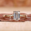 Thumbnail: Handmade Art Deco Emerald Cut Diamond Ring, 1 to 3 ct Lab Grown Diamond Engageme