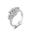 Thumbnail: 2.0ct Round Brilliant Cut Moissanite Three-Stone Ring