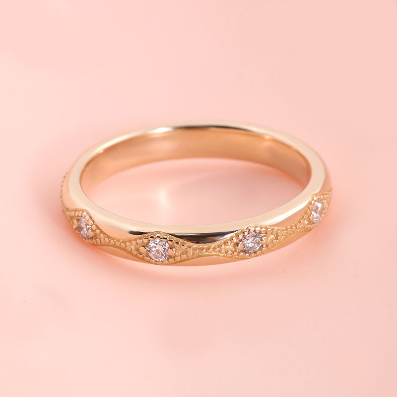 Thumbnail: 0.175CTW Moissanite Anniversary Ring Band