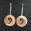 Thumbnail: Musical copper disc earrings
