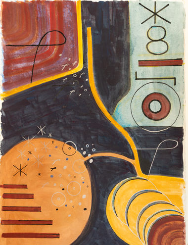 Original painting featuring geometry