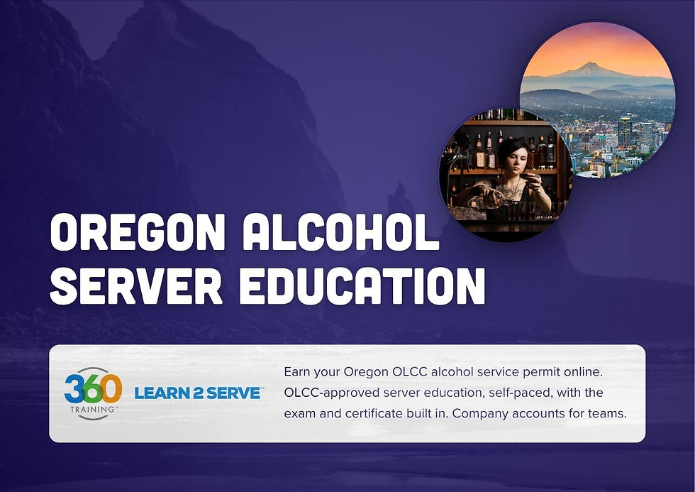 Oregon OLCC Service Permit | Online Alcohol Server Training