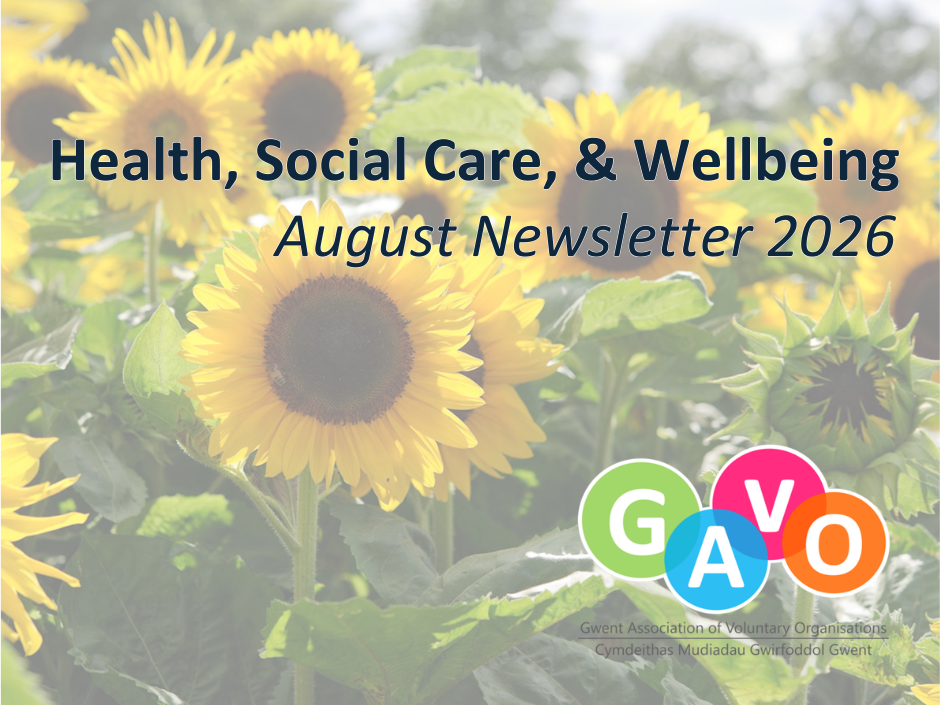 GAVO Newports Health, Social Care and Wellbeing newsletter for August 2026