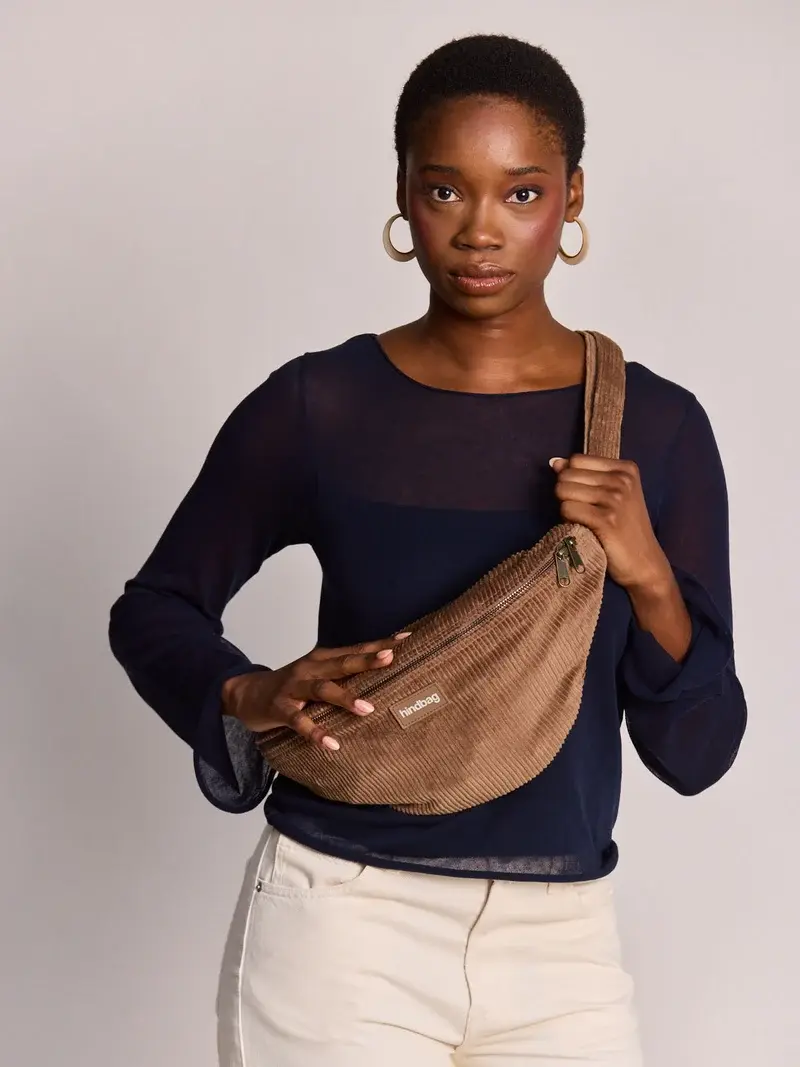 Sac banane Sasha velours côtelé Macciato HINDBAG
