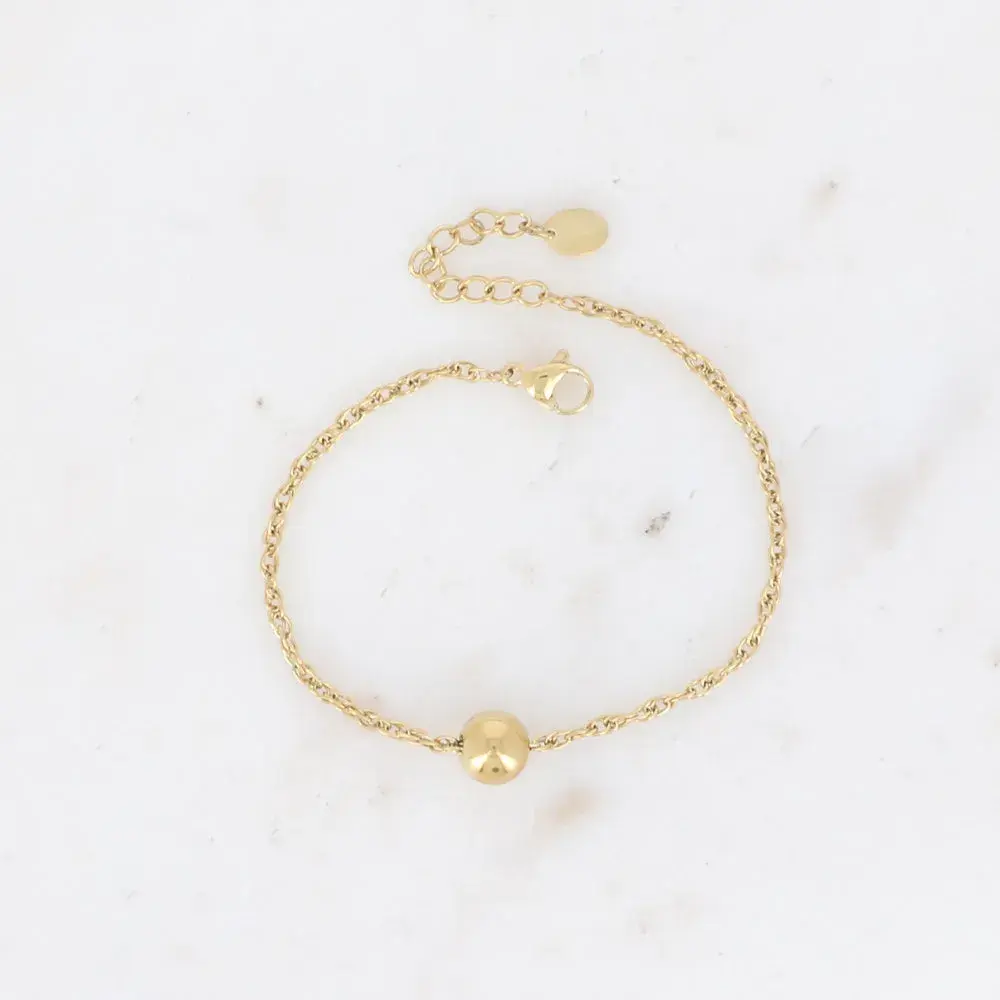 Bracelet Badia boule coloris doré