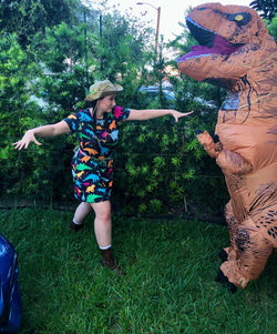 Live Dinosaur with Dinosaur Party Hosts