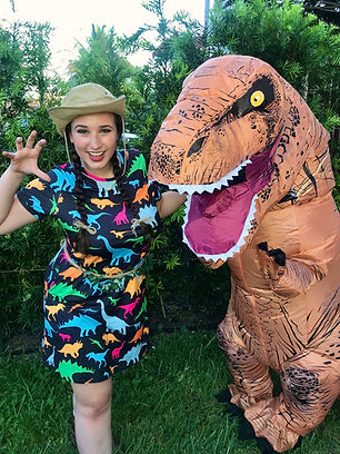 Live Dinosaur with Dinosaur Party Hosts