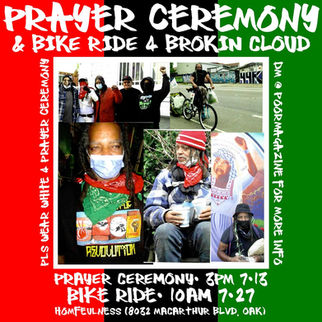 Loveuary for Brokin Cloud, prayer ceremony, and bike ride