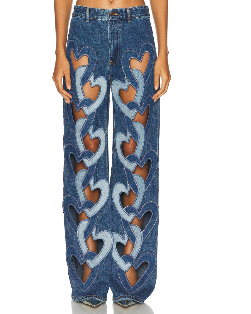Heart Cutout Wide Leg
