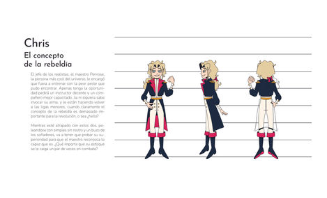 Chris character sheet, expressions and weapon