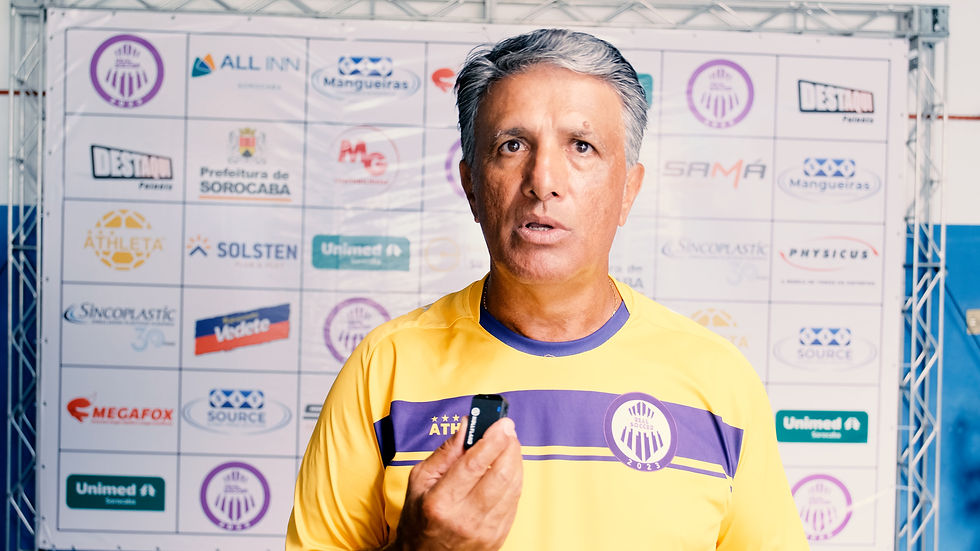 Técnico Antõnio Fernandes (Toninho Cobra) do Real Soccer concede entrevista 