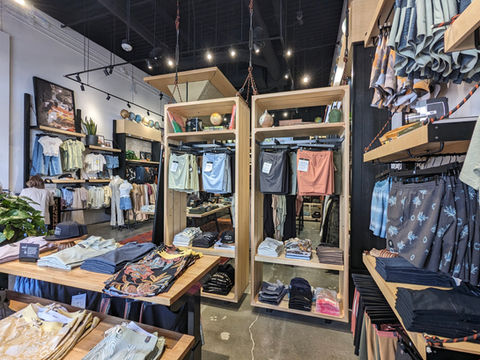 Roark retail store with the summer collection