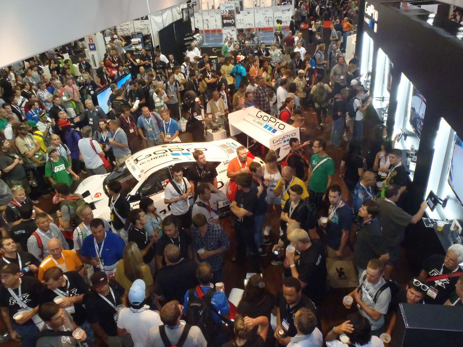 A lot of people, at the Trade show