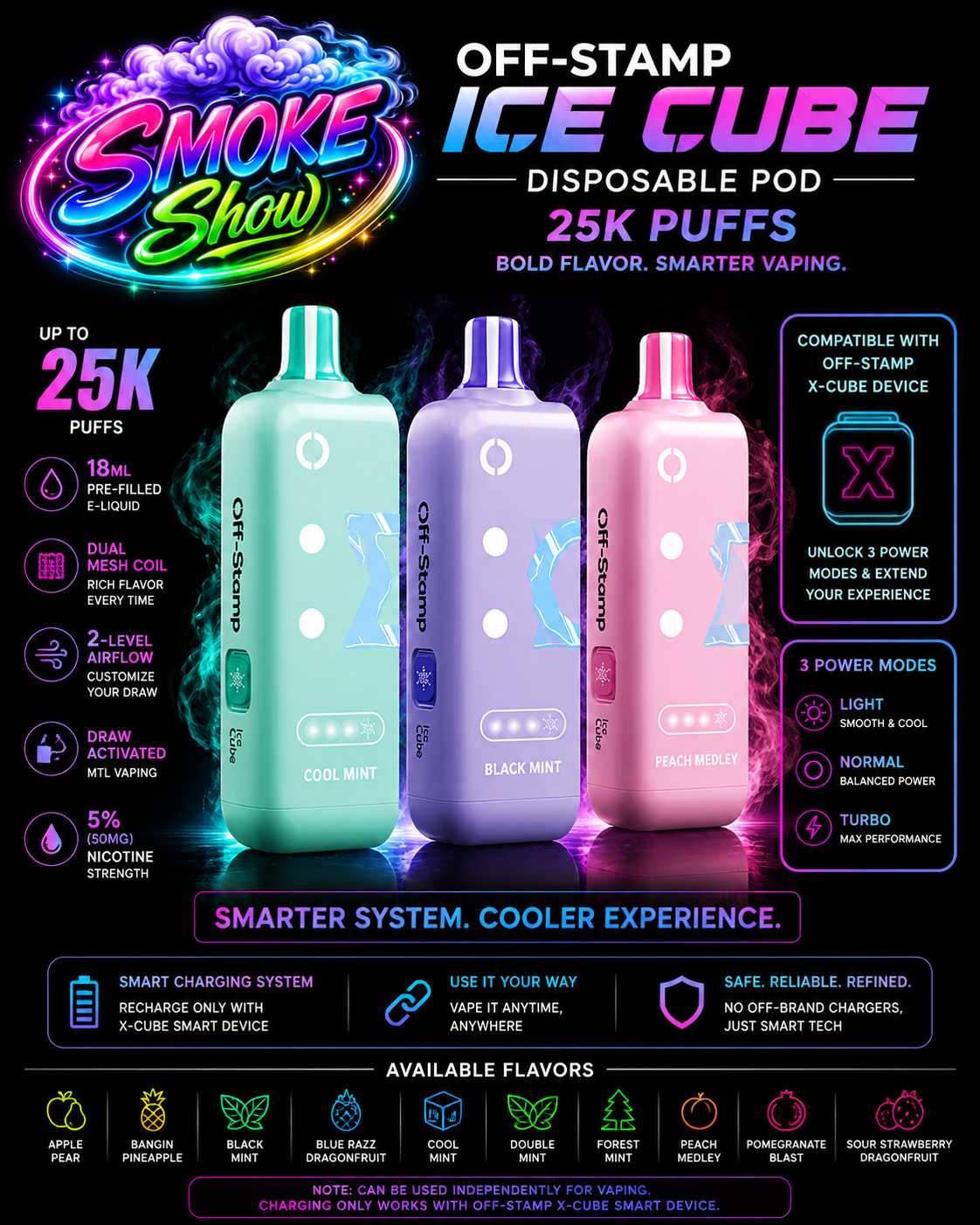 Off-Stamp Ice Cube Disposable Pod | 25,000 Puffs