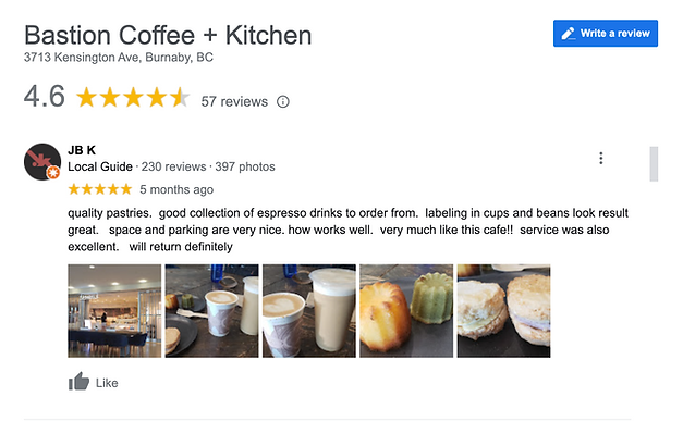 Client Review Earthling Bakery and Foods