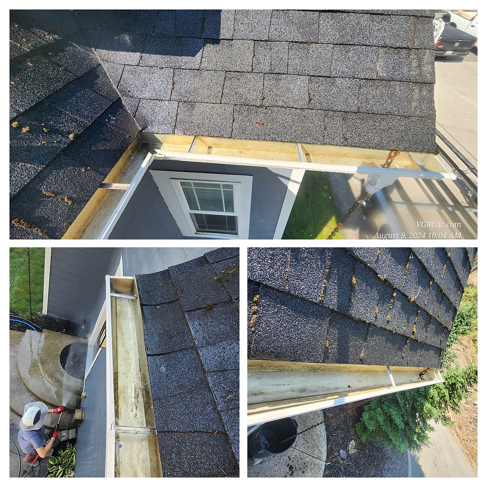 Collage of clean gutters