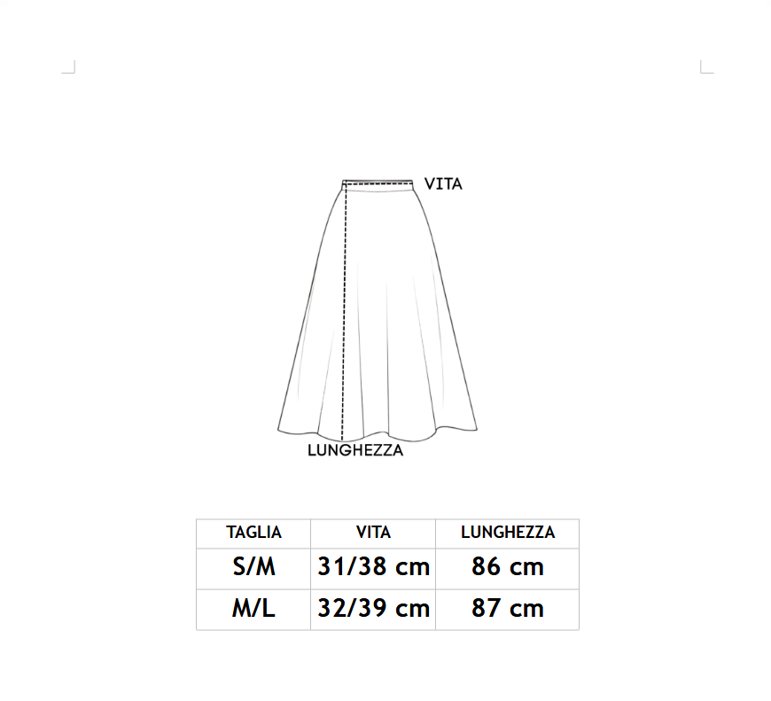 Miniatura: GONNA MIDI REBECCA - BIANCO -🌱​COTONE - KS3260