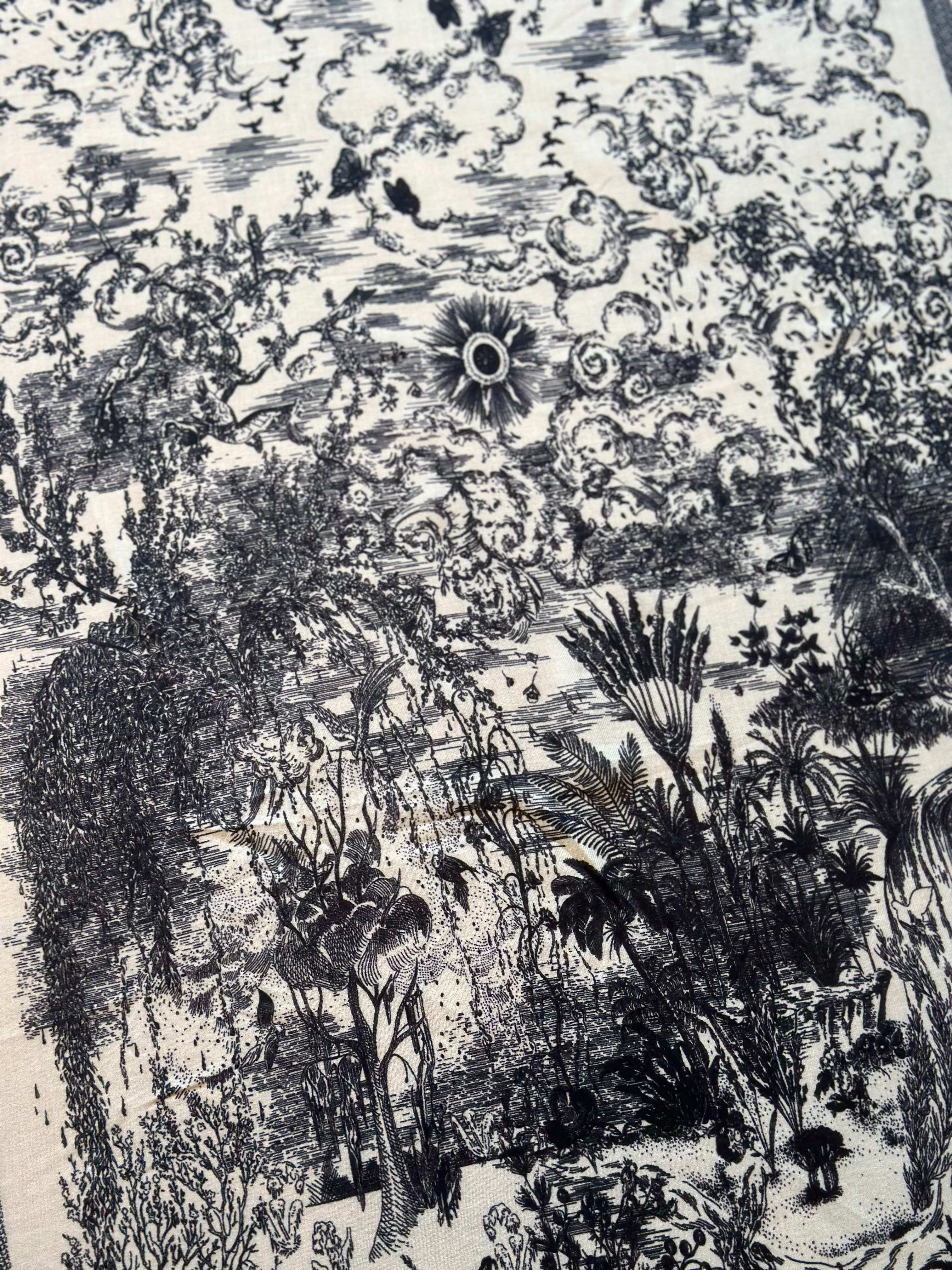 SCIARPA TOILE DE JOUY - SAUVAGE - NERO - LC00010