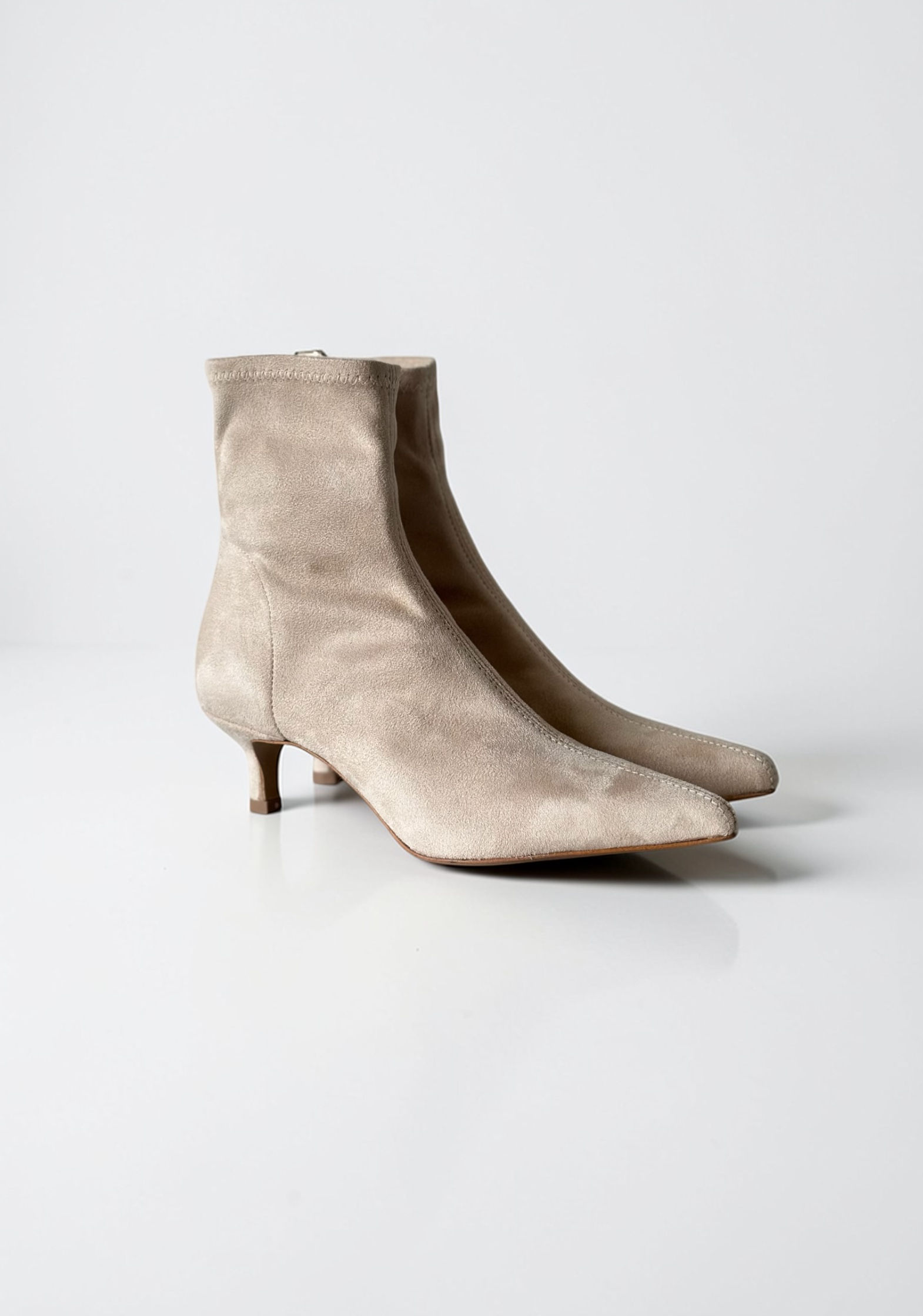 TRONCHETTO A CALZINO- NUDE - ECO- CAMOSCIO - TACCO 4,5 CM - OVAT300