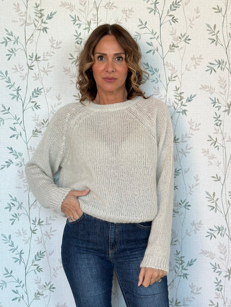 MAGLIA CHANTAL CON LUREX - LATTE - BJ9392MB -  TAGLIA UNICA