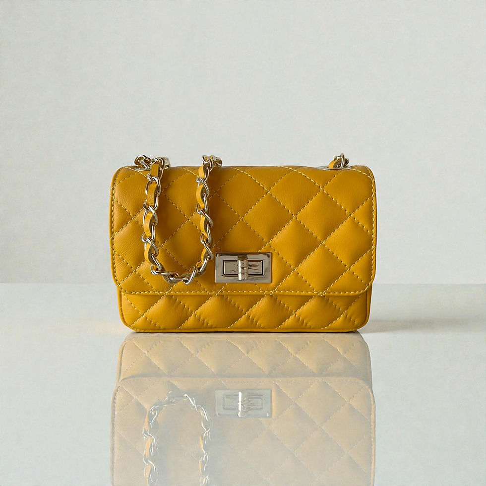Miniatura: BORSA MINI - OCRA - DETTAGLI DORATI
