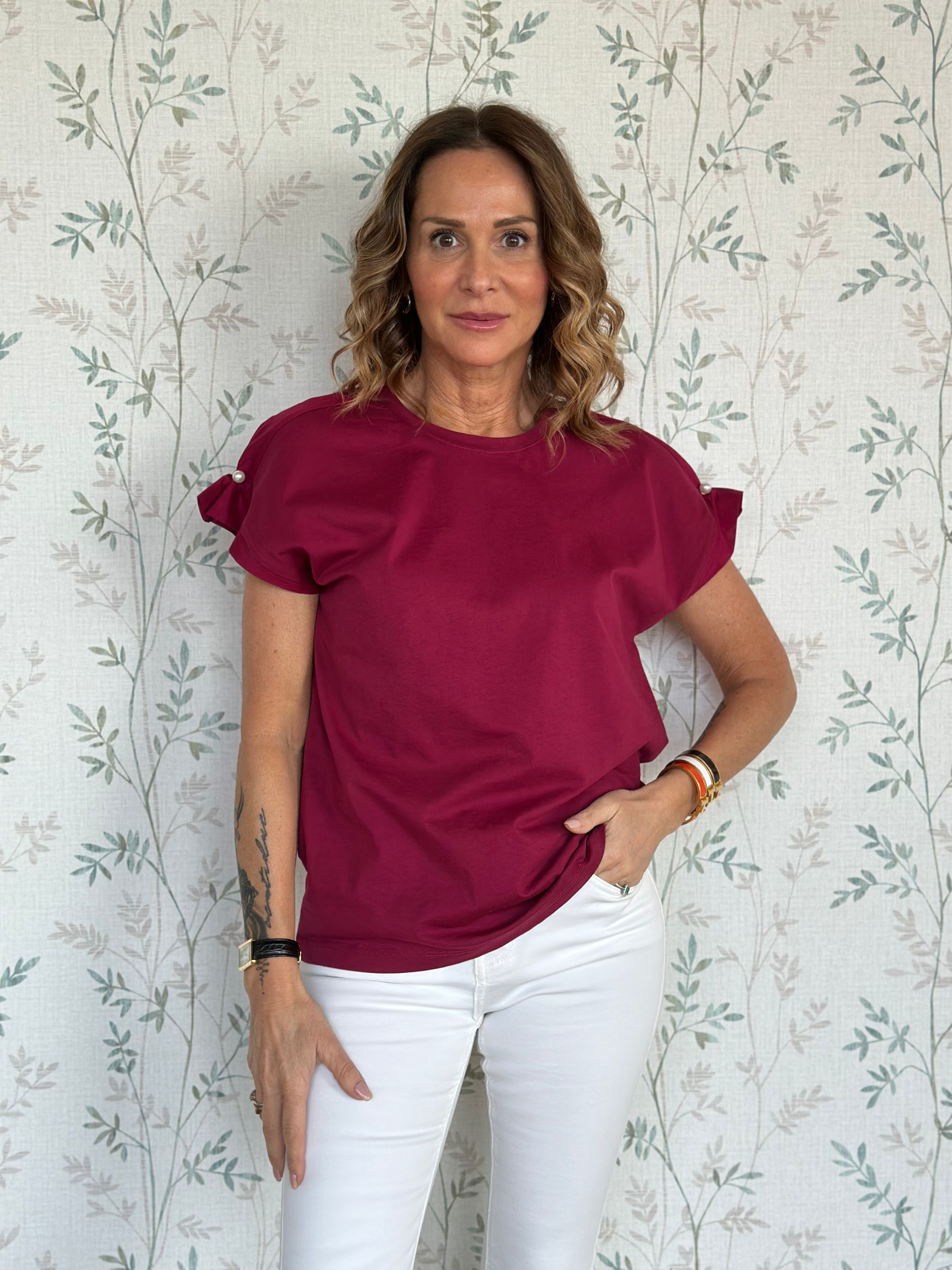 T-SHIRT OSAKA - CICLAMINO - COTONE - RLTAVORY - TAGLIA UNICA