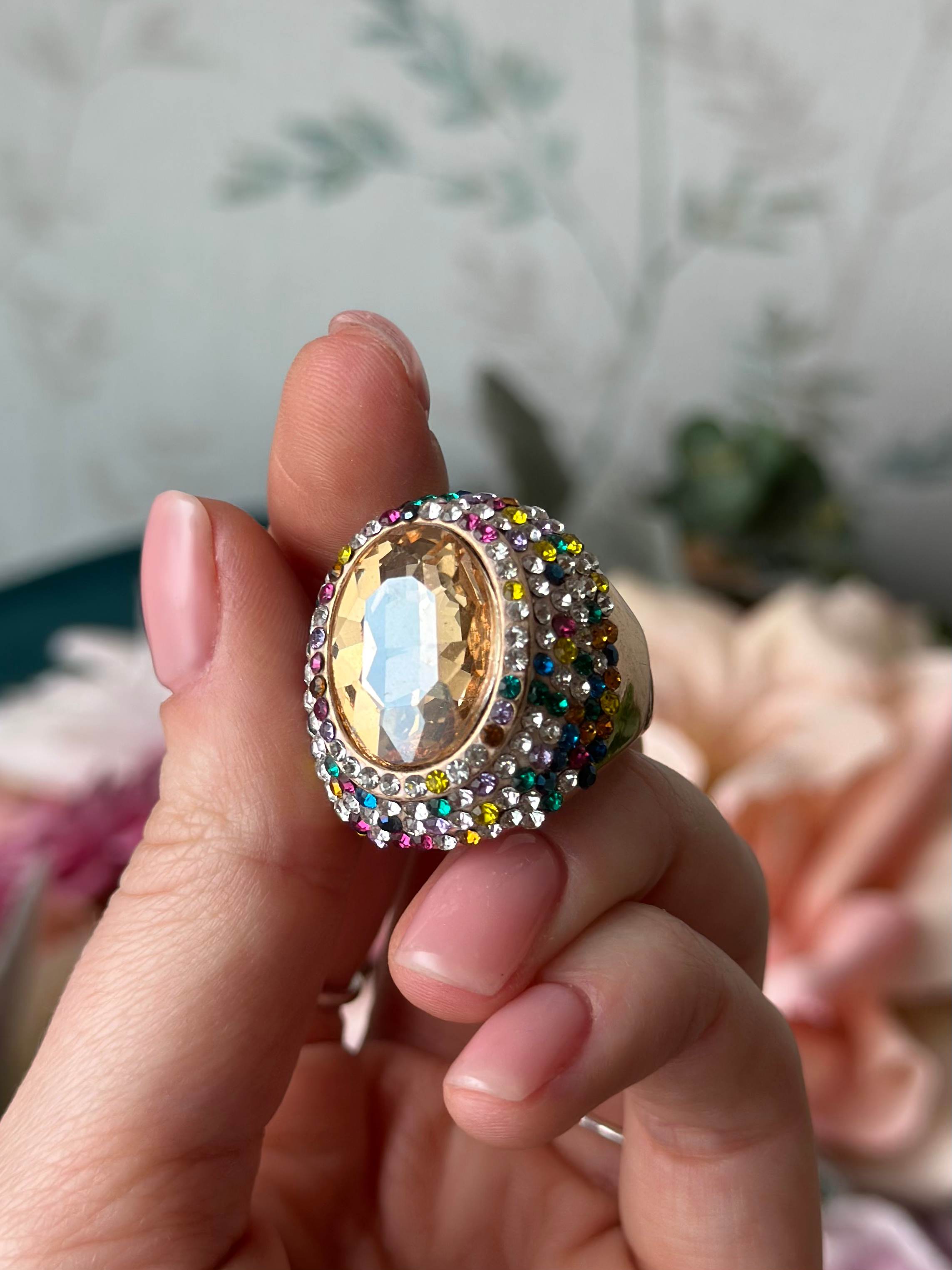 ANELLO QUEEN - 12 - CHAMPAGNE E ORO- LC Q12o