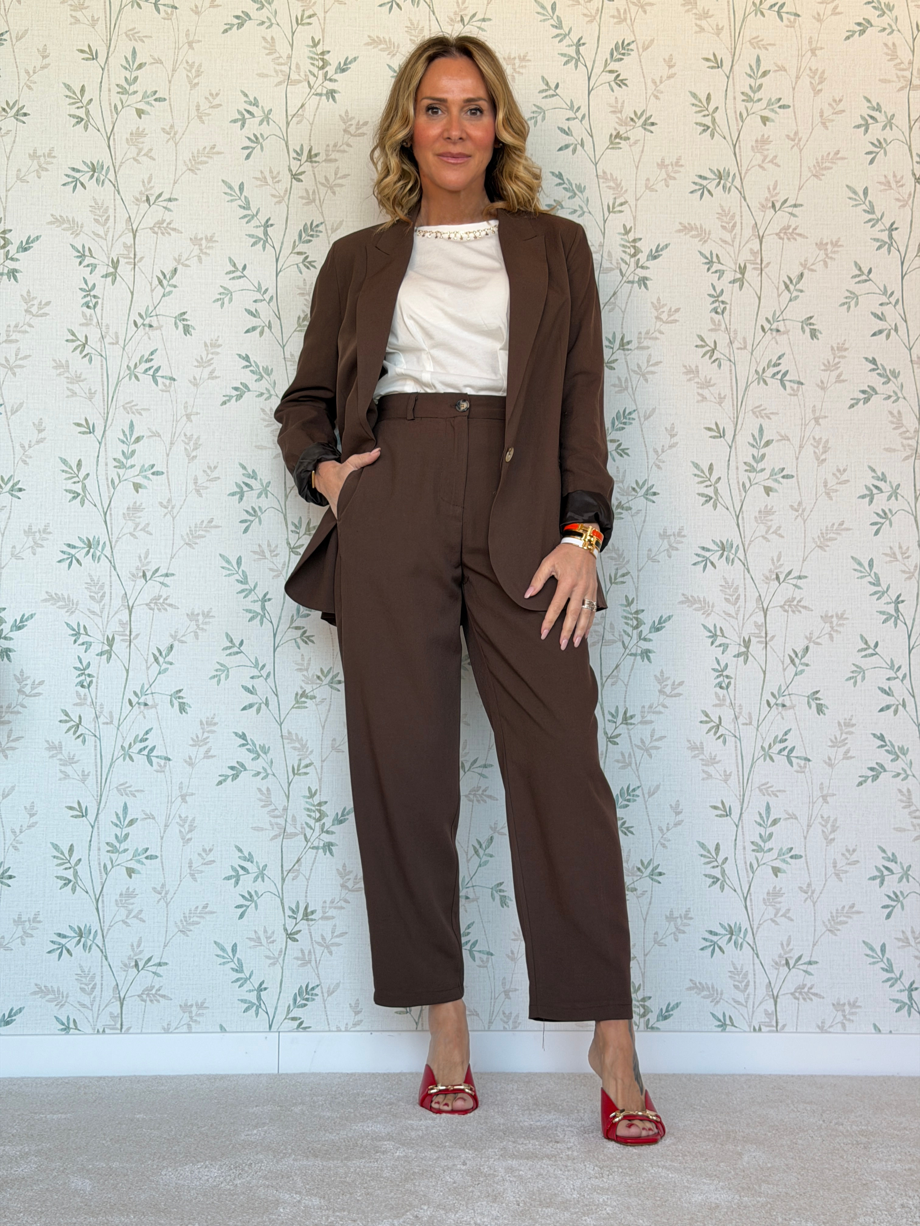PANTALONE TOM CHINO - CIOCCOLATO - 🌿VISCOSA E 🌾LINO - VL1626