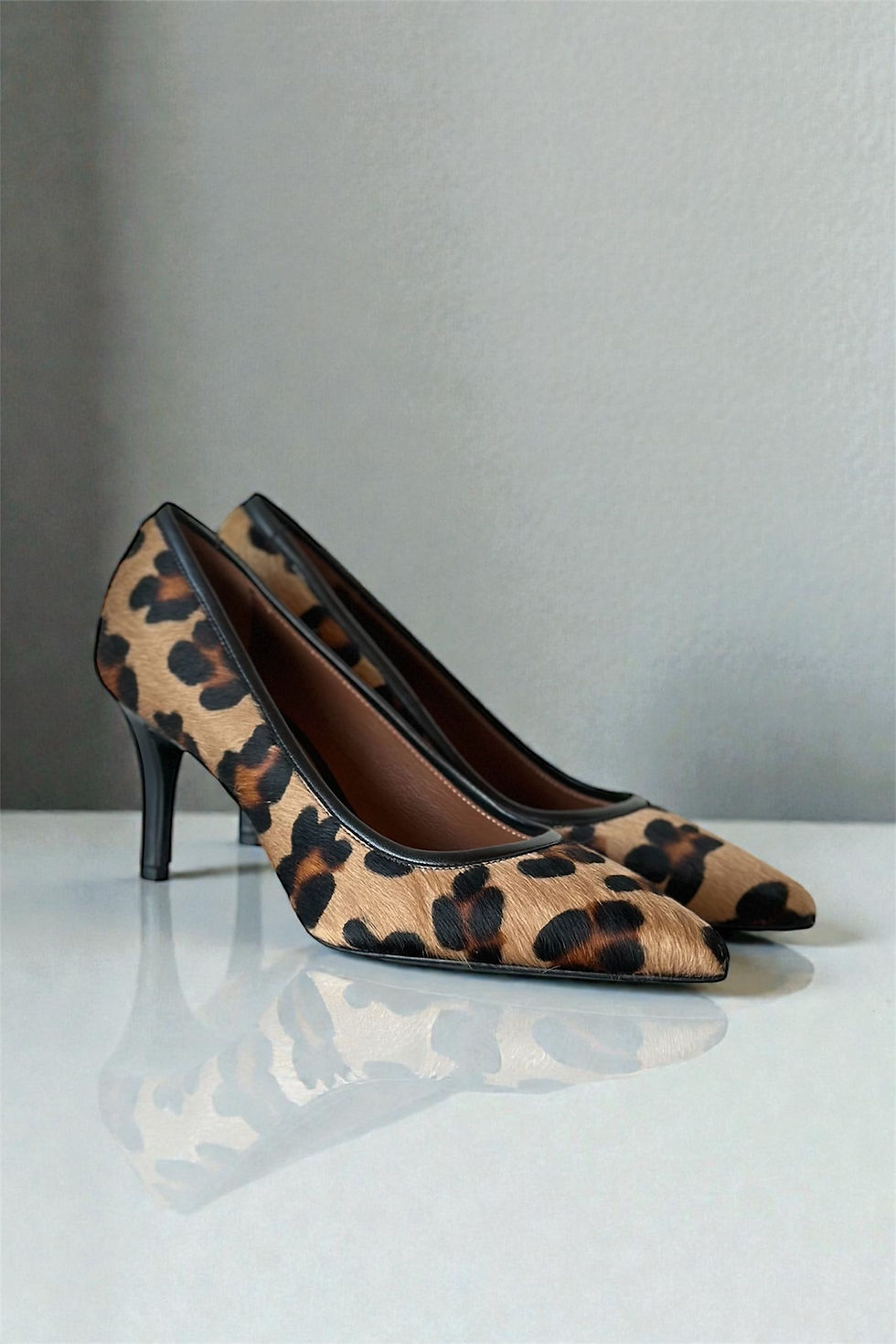 Miniatura: DÉCOLLETÉ IN CAVALLINO MACULATO - TACCO 7 CM - GMFP