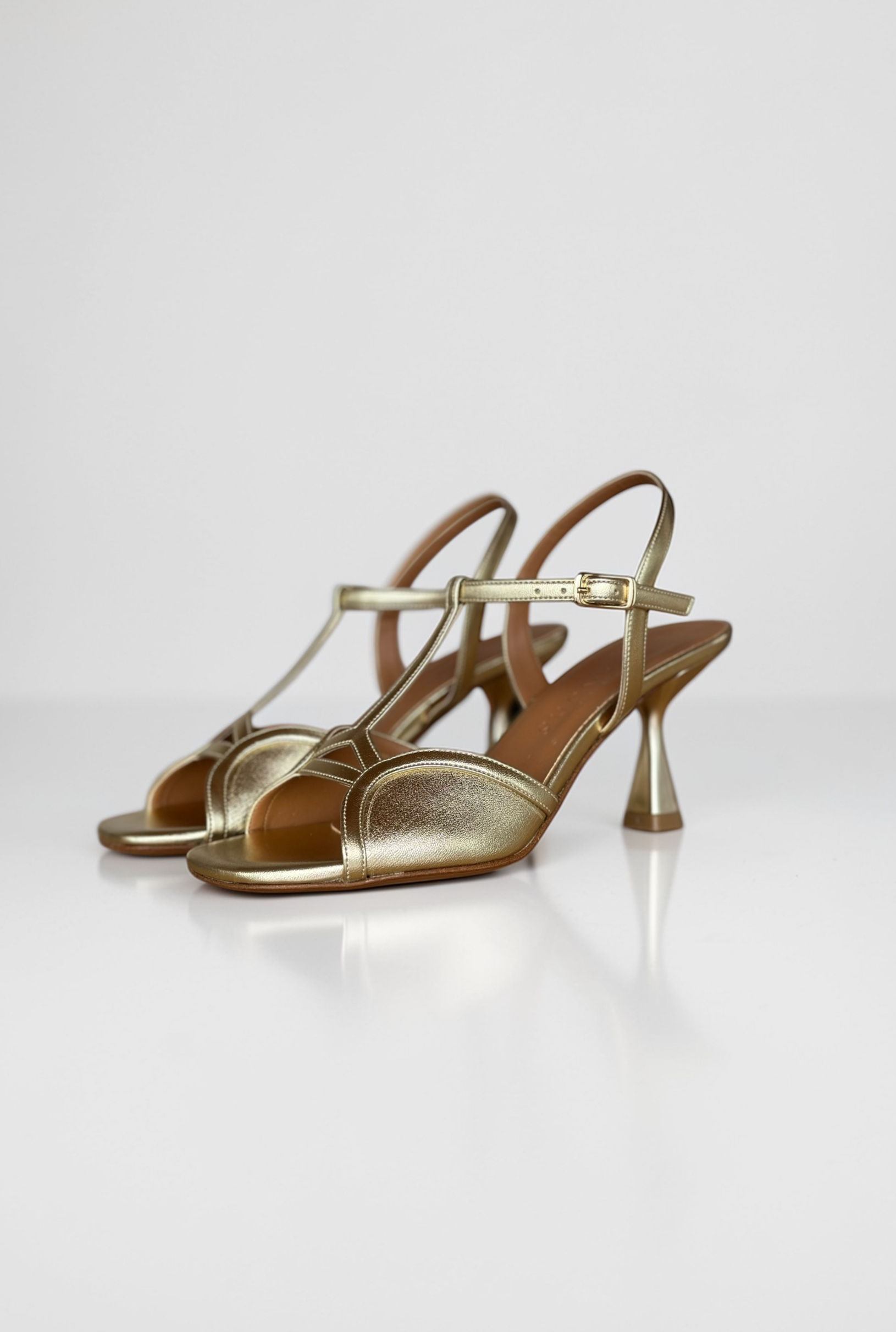 SANDALO CHANTAL - ORO - TACCO 7 CM  - ALL405