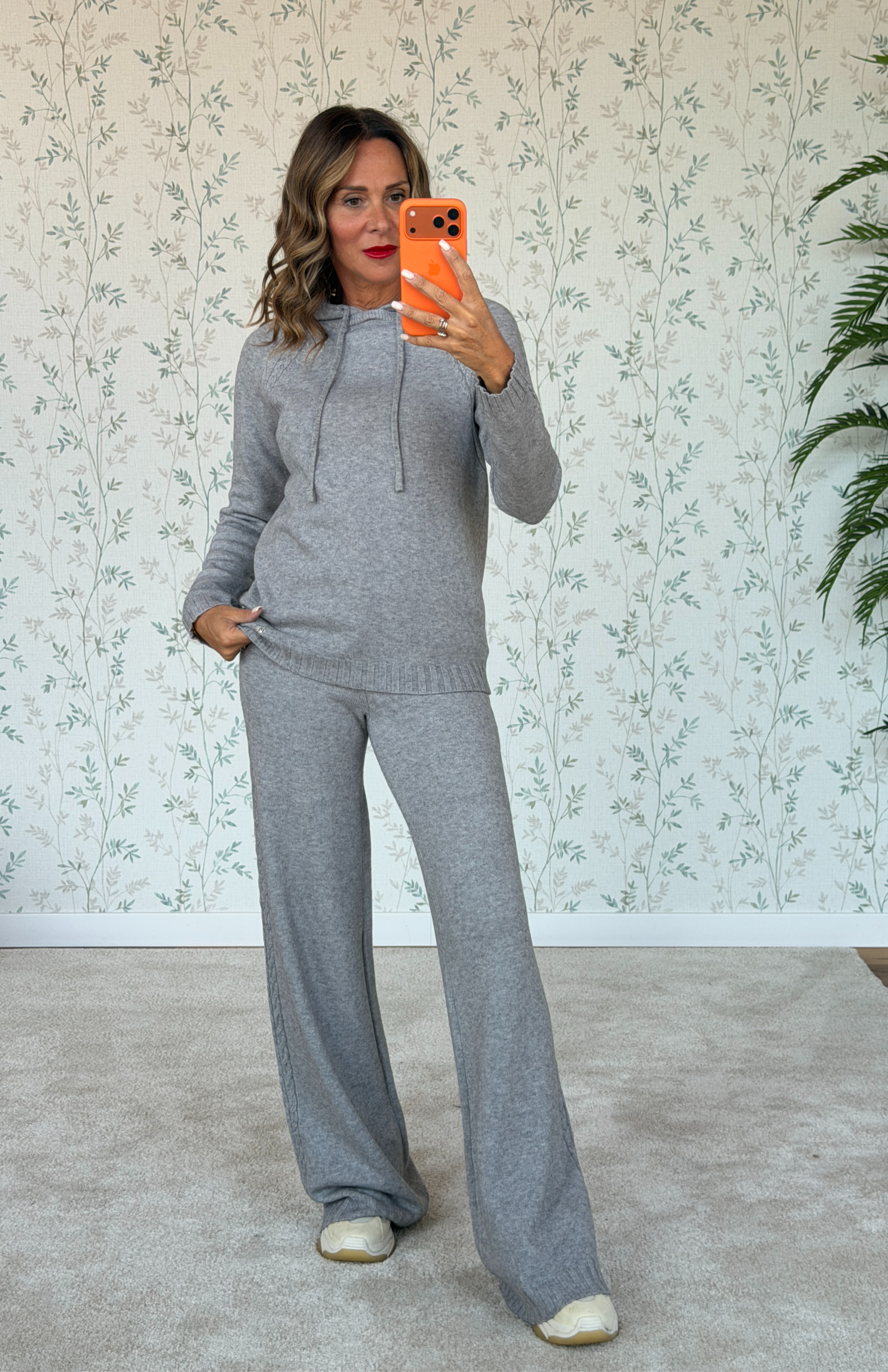 PANTALONE SOFIA IN MAGLIA - GRIGIO - 🌿VISCOSA - GA23001