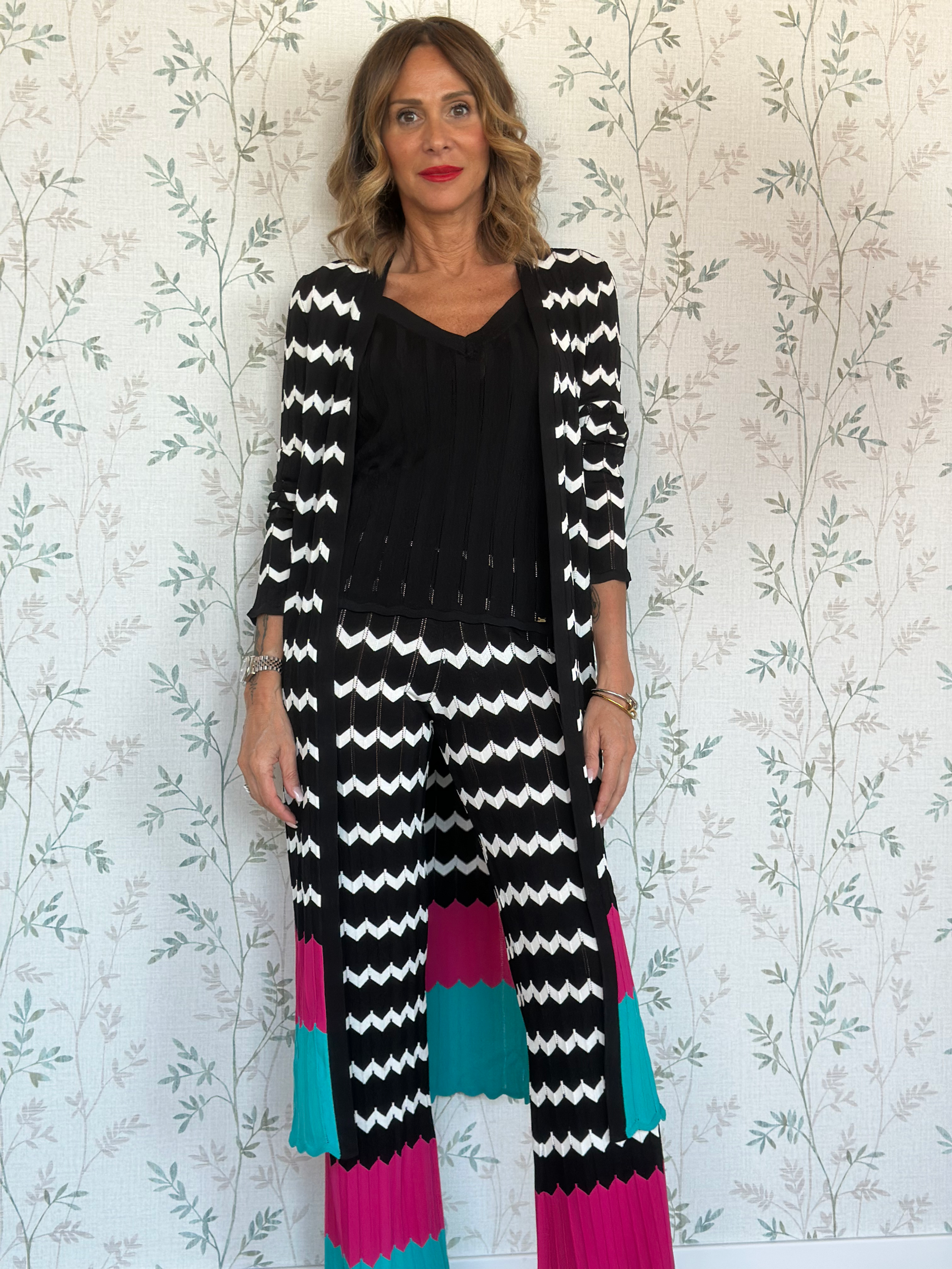 CARDIGAN EMILIA IN MAGLIA - NERO -🌿​VISCOSA - GA53005 - ULTIMA TG. XS