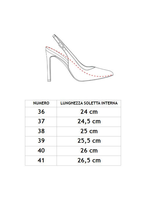 Miniatura: SLINGBACK CON LACCI - CUOIO - TACCO 7 CM - DF52P7045