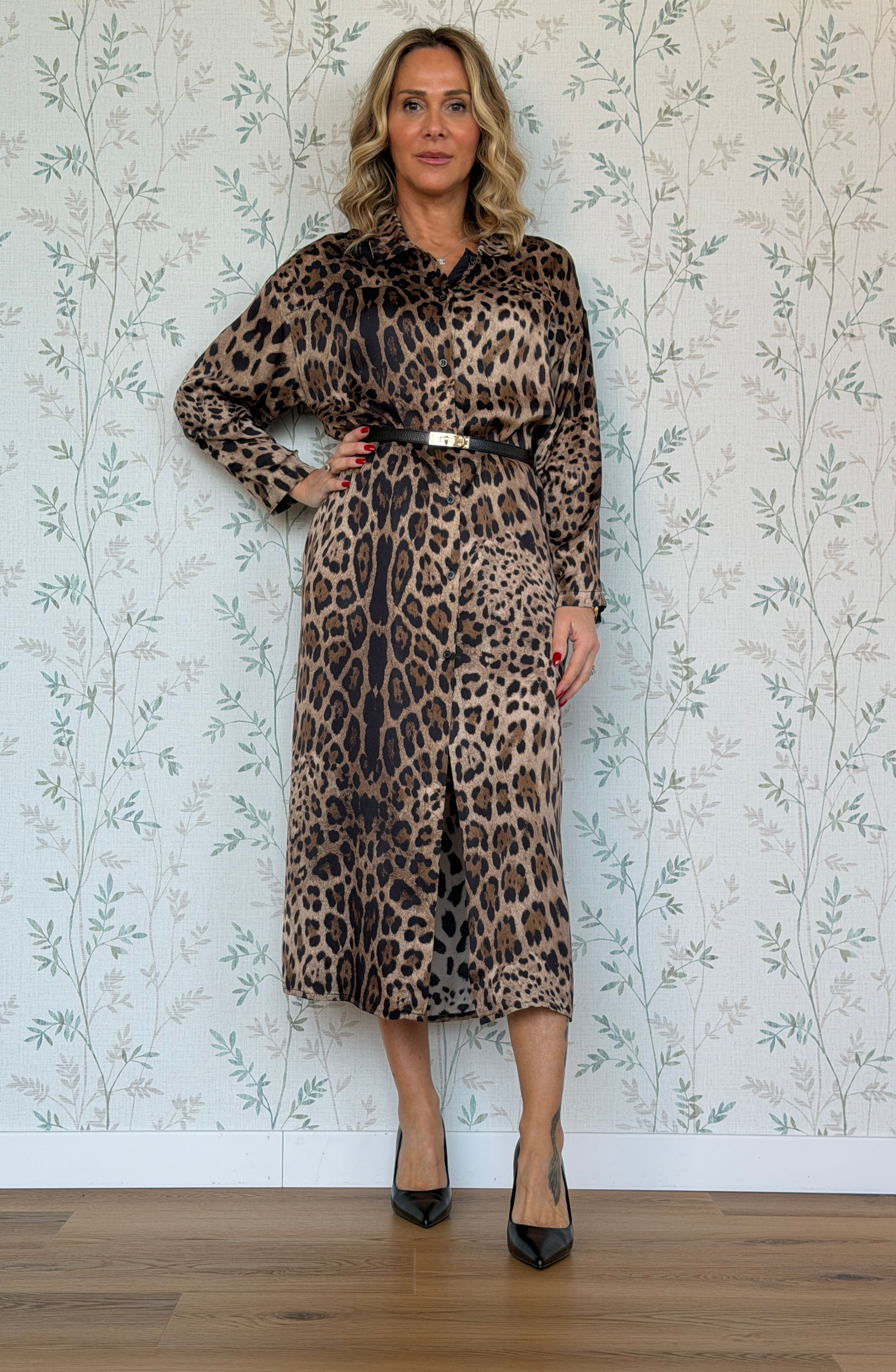 ABITO A CAMICIA OVER SAMIRA - MACULATO - 🌿VISCOSA - VT6244