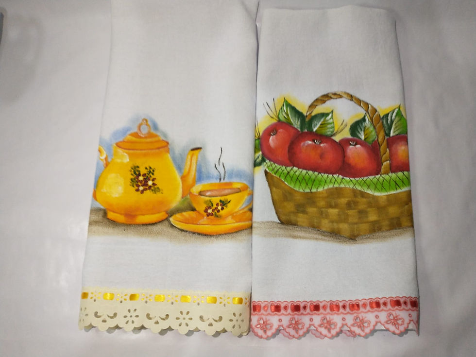 Miniatura: Os Panos De Pratos Pintados a mão - Sortidos. Enviamos os panos com pinturas sortidas.