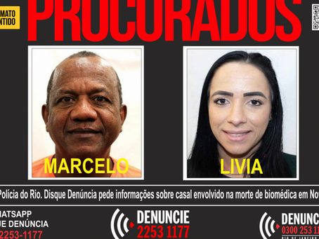 Disque Denúncia pede informações sobre casal envolvido na morte de biomédica em Nova Iguaçu
