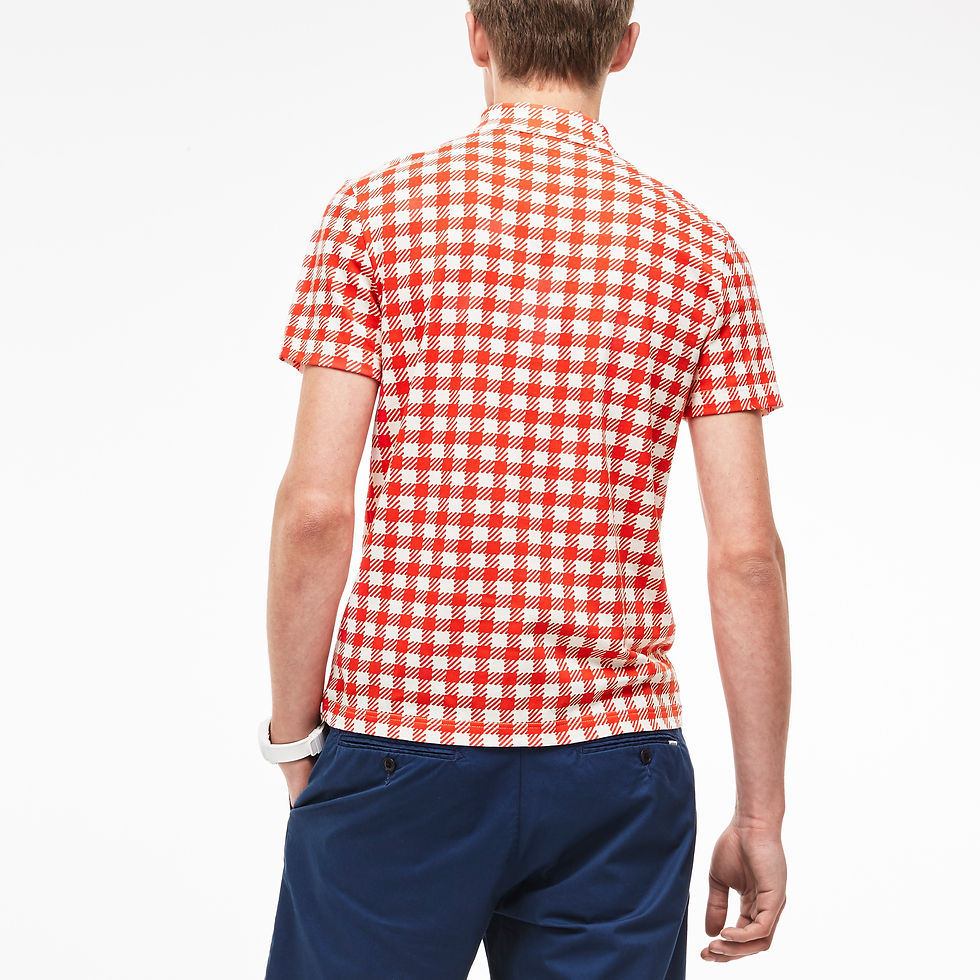 Miniatura: Lacoste  Men's Gingham Printed Polo Shirt