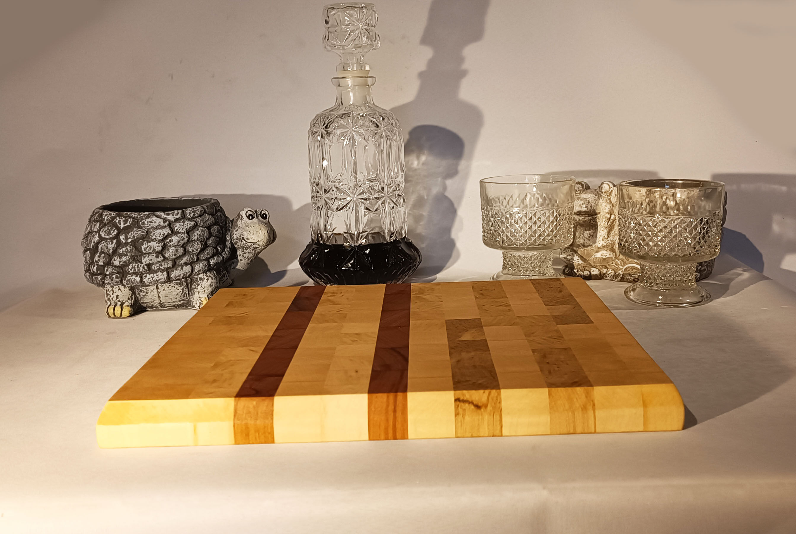 Hirnholzschneide/Servierbrett Esche&Iroko