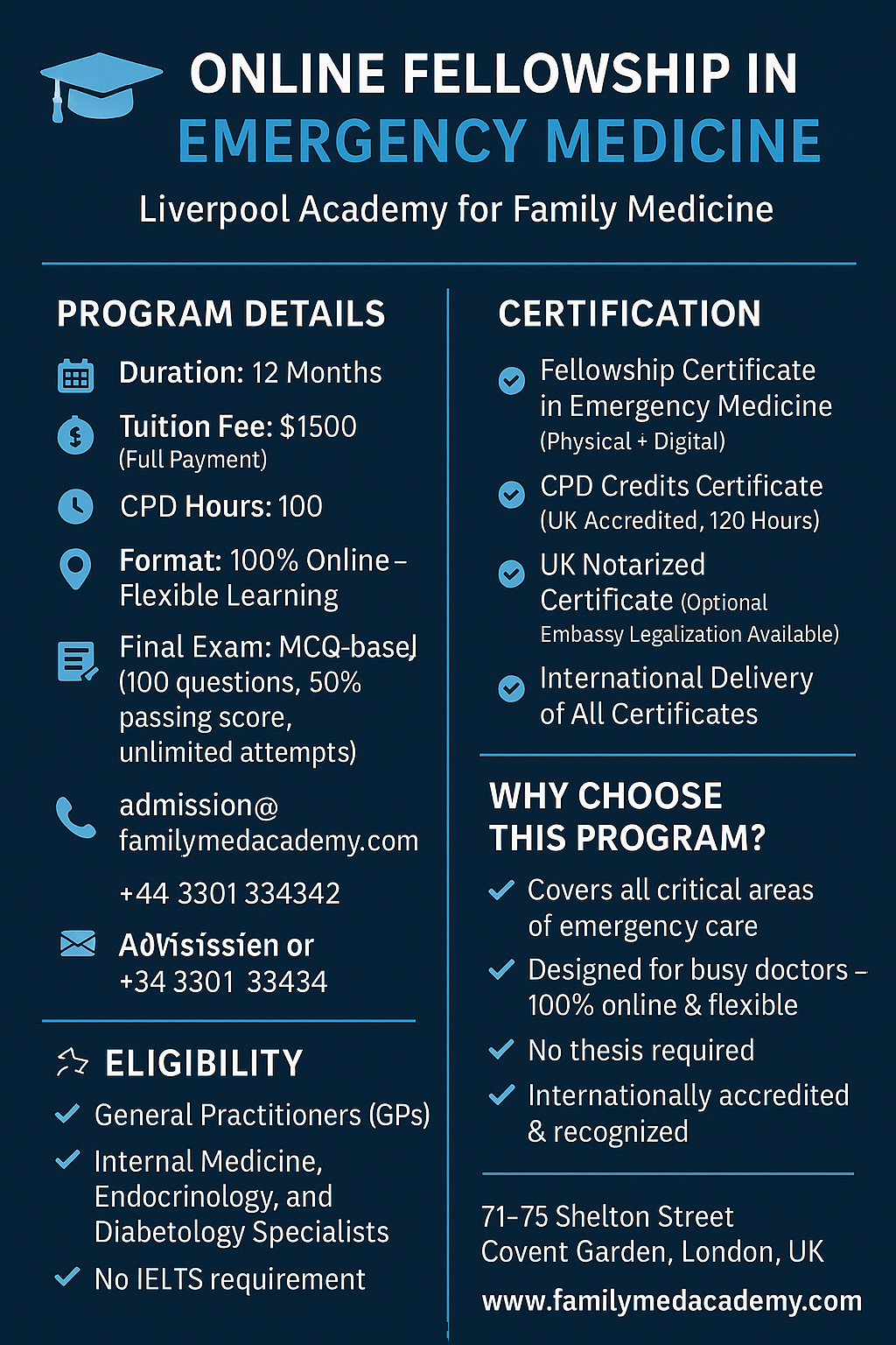 Online Fellowship in Emergency Medicine