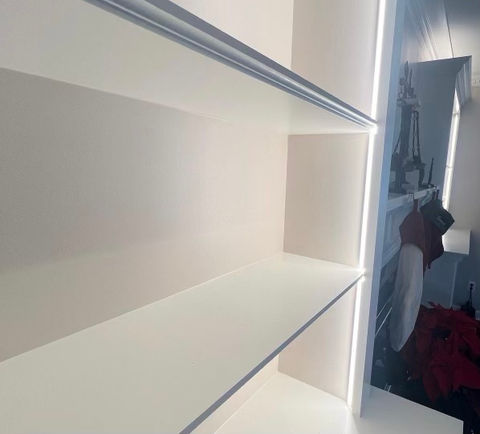 Interior shelf lighting by JCG Electric Inc.