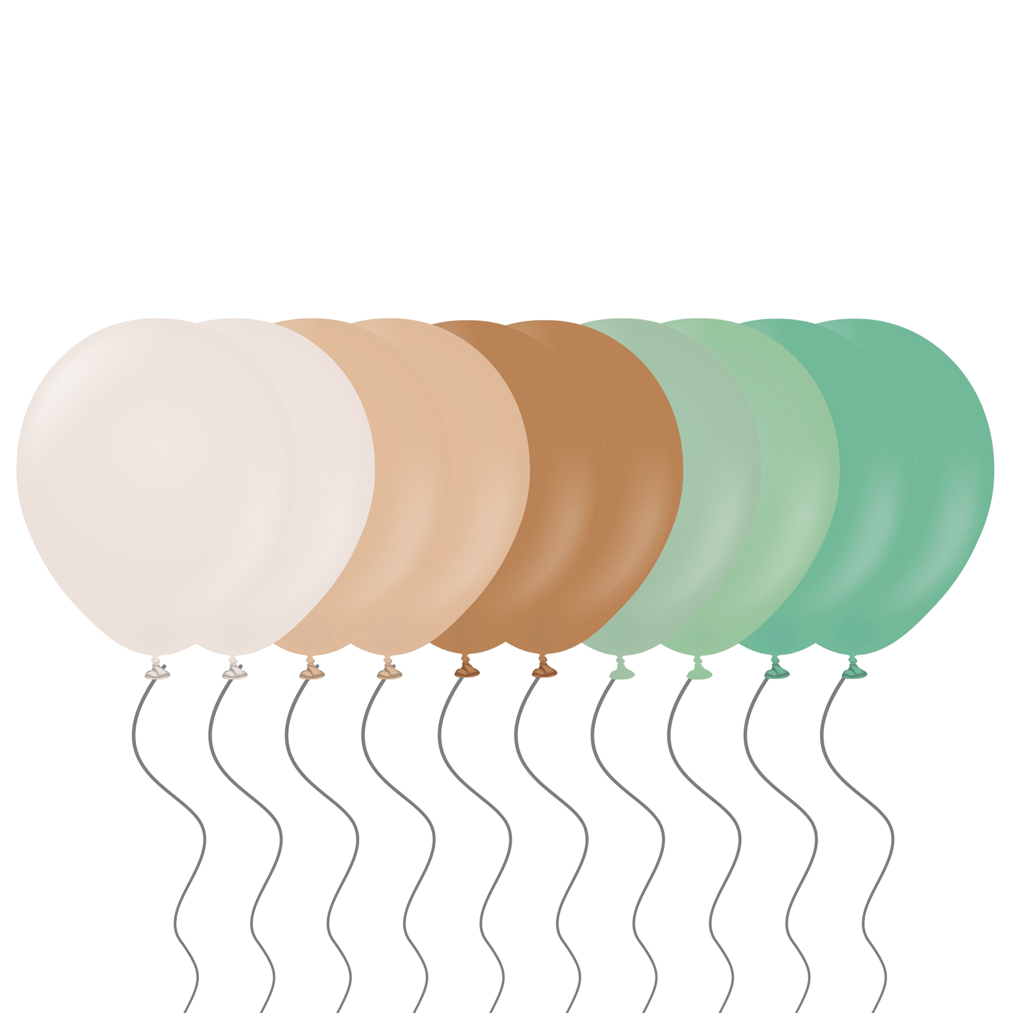 Sand & Sage Colour Latex Balloons Earth Tone