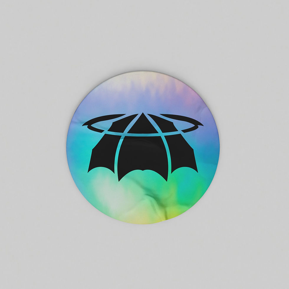 Adesivo Holográfico – Logo Angels with Umbrellas