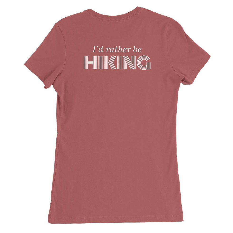 Thumbnail: "I'd rather be HIKING" v1 - Premium Women's Crewneck T-Shirt