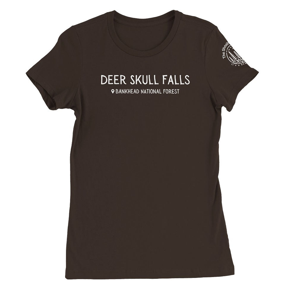 Thumbnail: "Deer Skull Falls - Bankhead National Forest" Premium Women's Crewneck T-Shirt