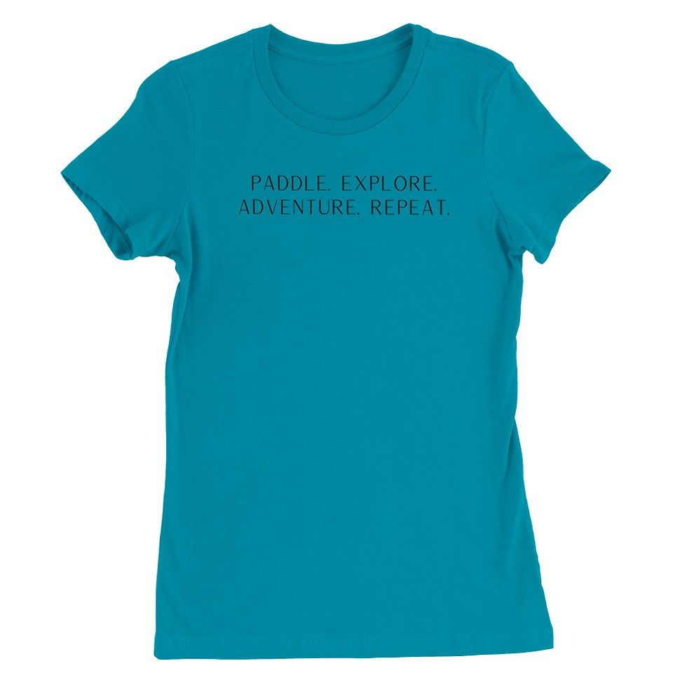 Thumbnail: "Paddle. Explore. Adventure. Repeat." Premium Women's Crewneck T-Shirt